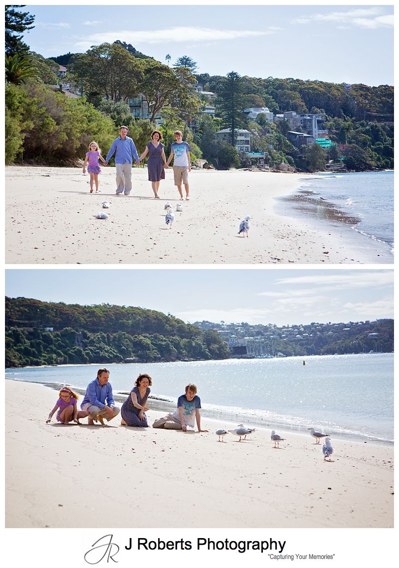 Fun Family portrait photography Sydney at Chinamans Beach Mosman on a beautiful Autumn Day